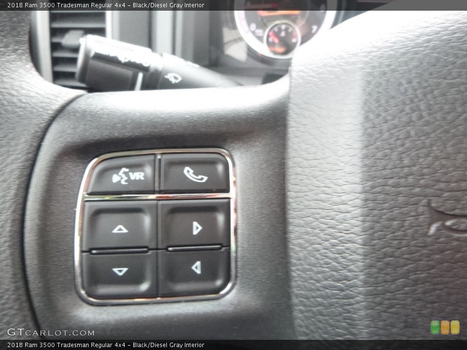 Black/Diesel Gray Interior Controls for the 2018 Ram 3500 Tradesman Regular 4x4 #126460567