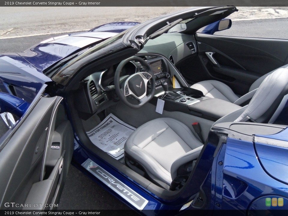 Gray Interior Front Seat for the 2019 Chevrolet Corvette Stingray Coupe #126464420