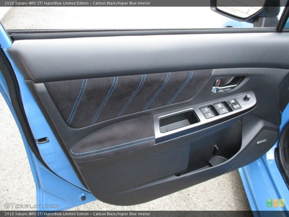 Carbon Black/Hyper Blue Interior Door Panel for the 2016 Subaru WRX STI HyperBlue Limited Edition #126466074