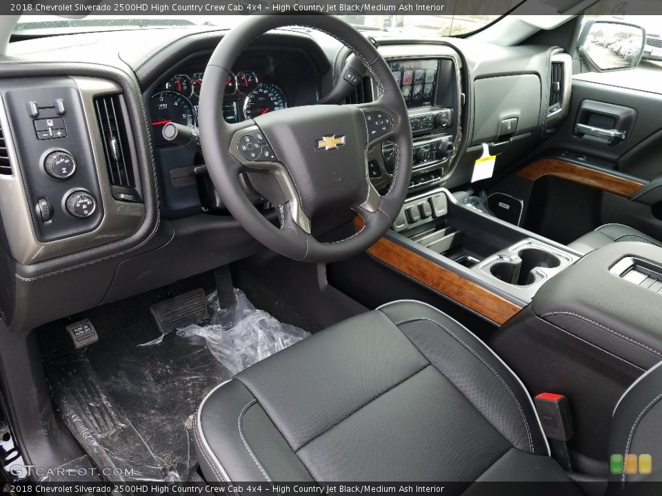 High Country Jet Black/Medium Ash Interior Photo for the 2018 Chevrolet Silverado 2500HD High Country Crew Cab 4x4 #126472781