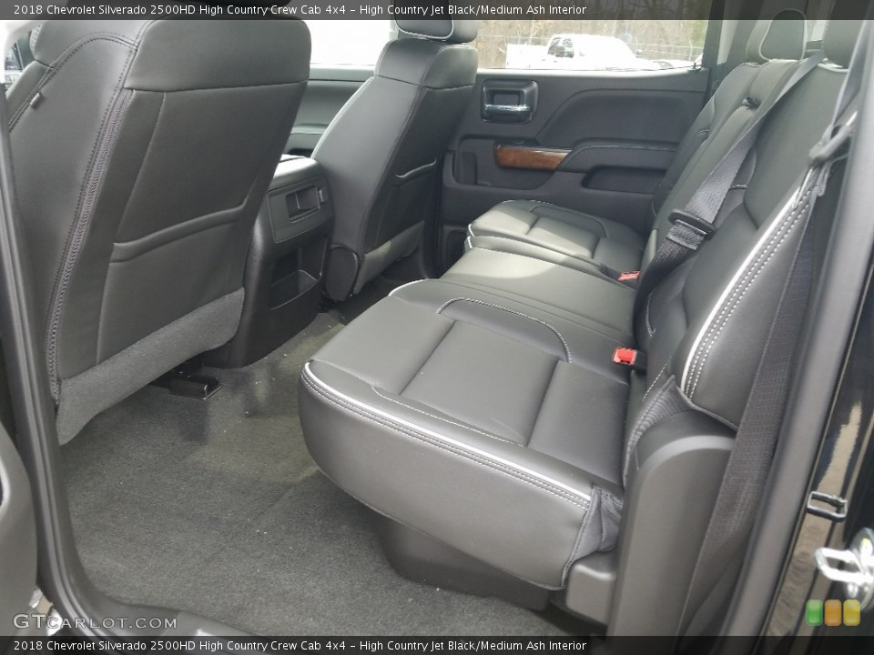 High Country Jet Black/Medium Ash Interior Rear Seat for the 2018 Chevrolet Silverado 2500HD High Country Crew Cab 4x4 #126472808
