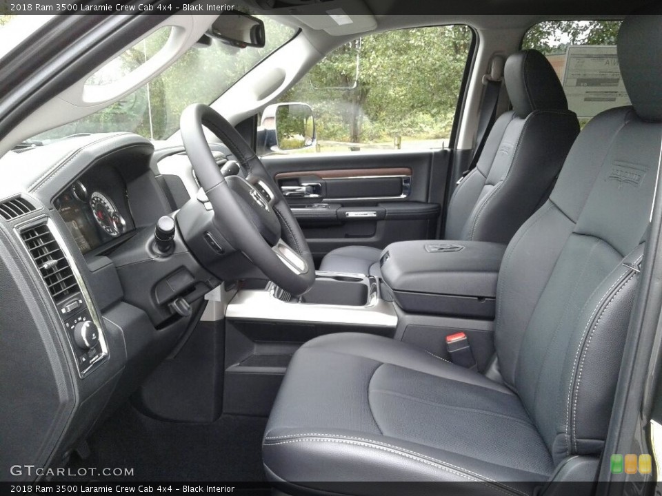 Black Interior Front Seat for the 2018 Ram 3500 Laramie Crew Cab 4x4 #126486461
