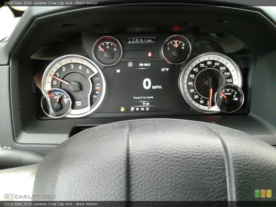 Black Interior Gauges for the 2018 Ram 3500 Laramie Crew Cab 4x4 #126486749