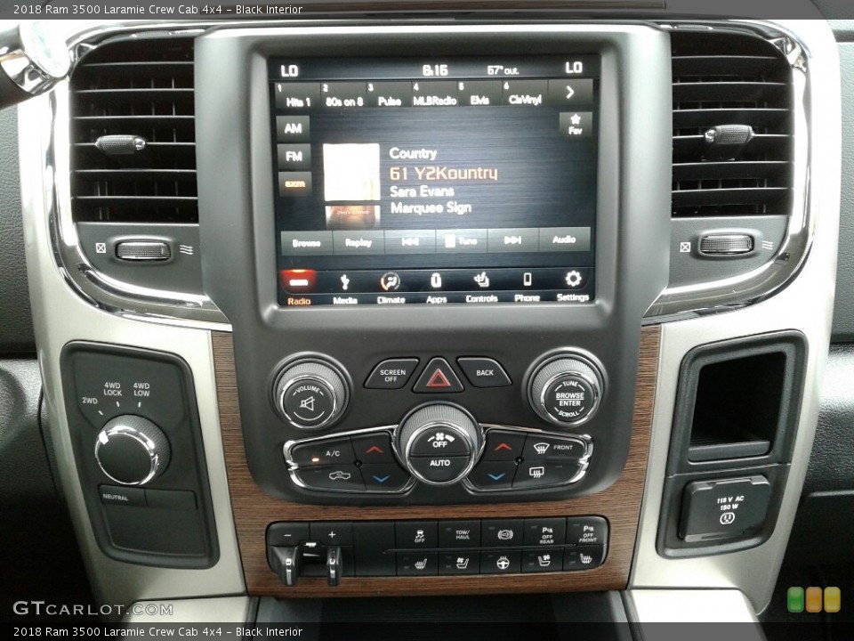 Black Interior Controls for the 2018 Ram 3500 Laramie Crew Cab 4x4 #126486776