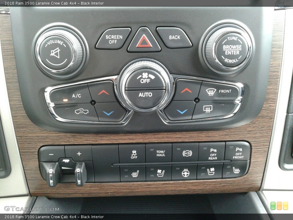 Black Interior Controls for the 2018 Ram 3500 Laramie Crew Cab 4x4 #126486932
