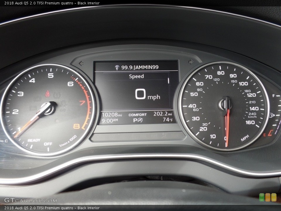 Black Interior Gauges for the 2018 Audi Q5 2.0 TFSI Premium quattro #126496724