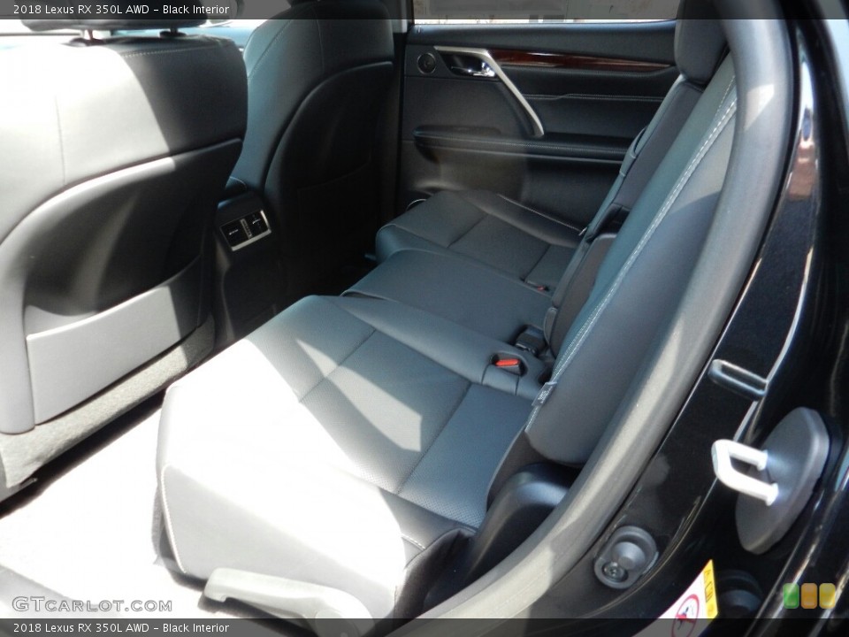 Black Interior Rear Seat for the 2018 Lexus RX 350L AWD #126500492