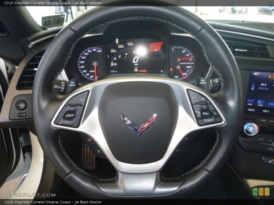 Jet Black Interior Steering Wheel for the 2016 Chevrolet Corvette Stingray Coupe #126504770