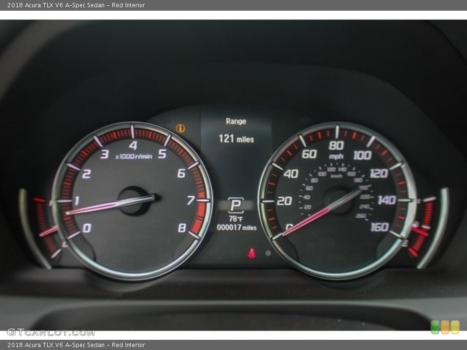 Red Interior Gauges for the 2018 Acura TLX V6 A-Spec Sedan #126508763