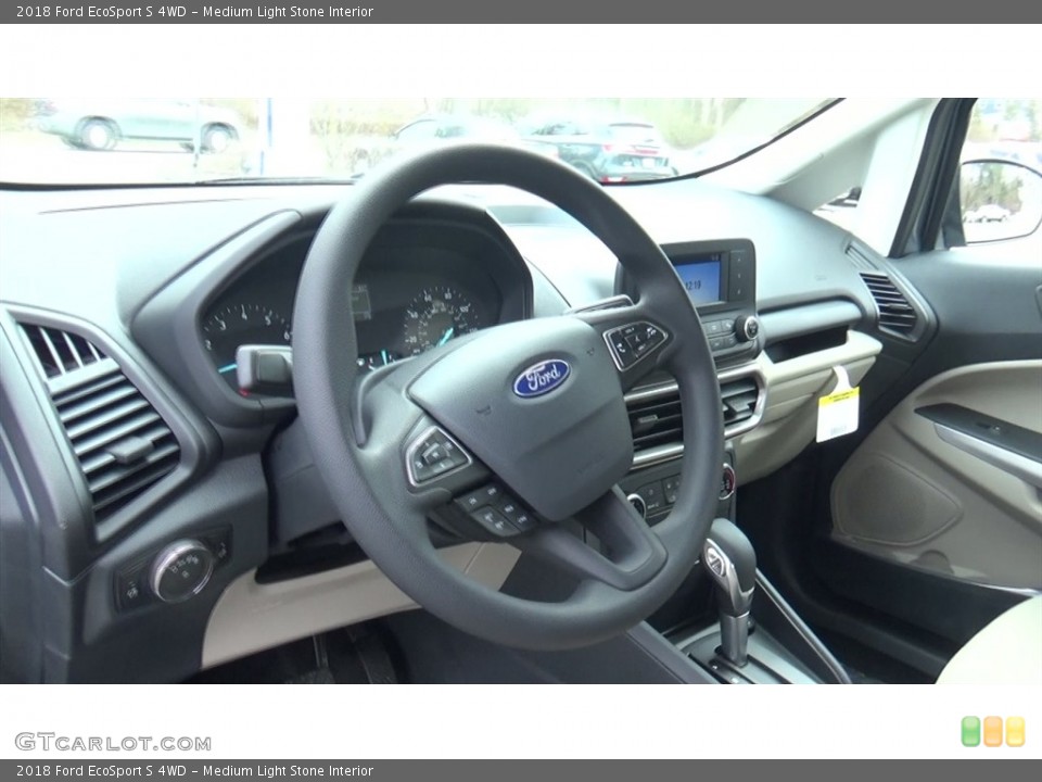Medium Light Stone Interior Dashboard for the 2018 Ford EcoSport S 4WD #126510503