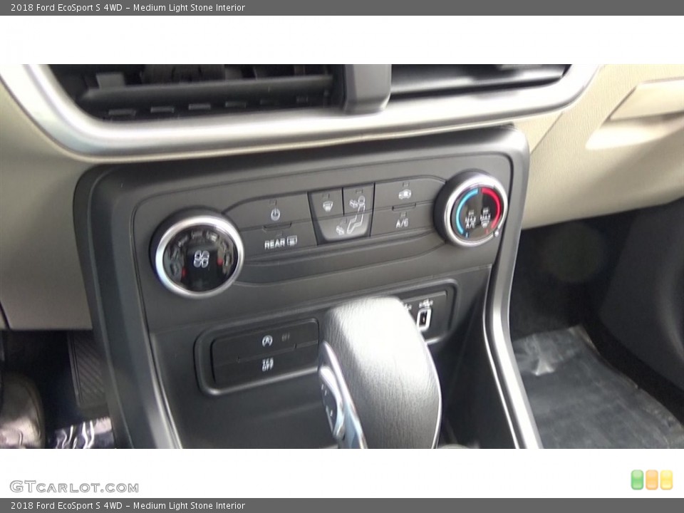 Medium Light Stone Interior Controls for the 2018 Ford EcoSport S 4WD #126510566