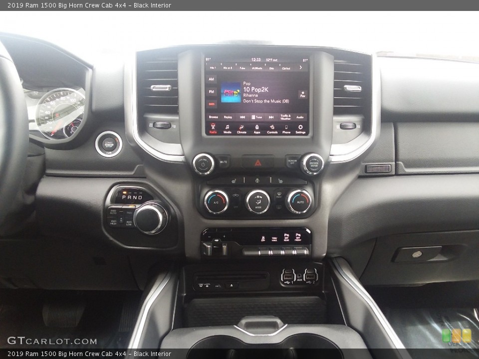 Black Interior Controls for the 2019 Ram 1500 Big Horn Crew Cab 4x4 #126521666