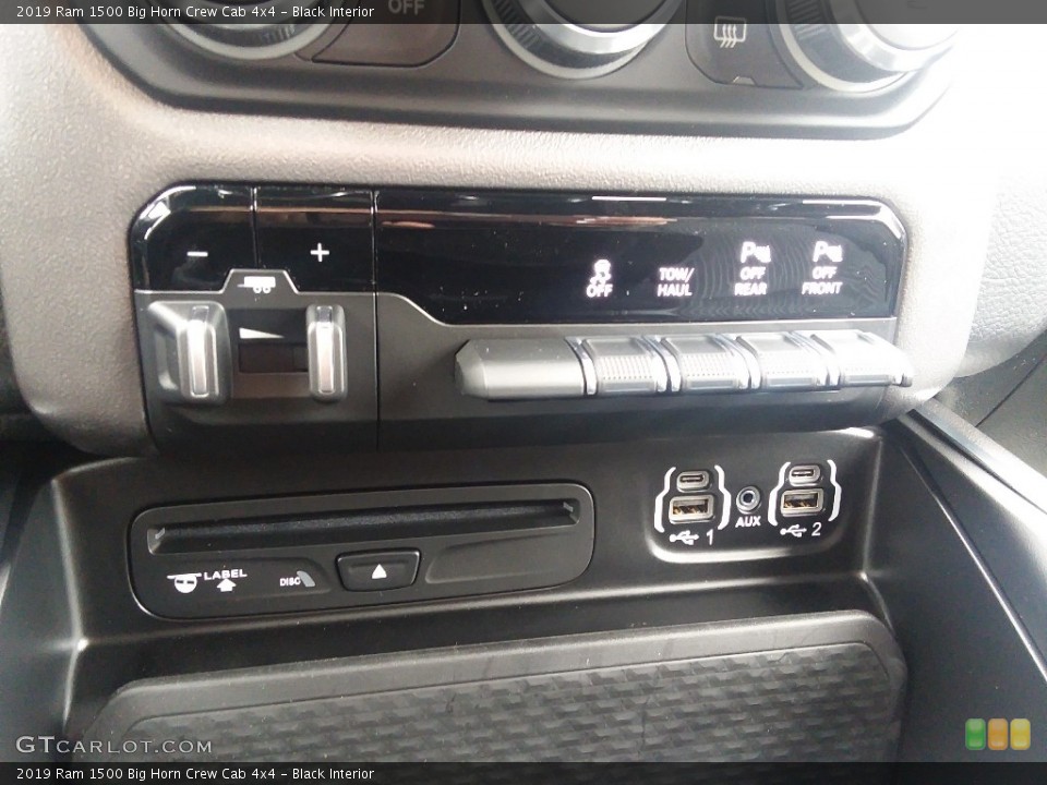 Black Interior Controls for the 2019 Ram 1500 Big Horn Crew Cab 4x4 #126521789