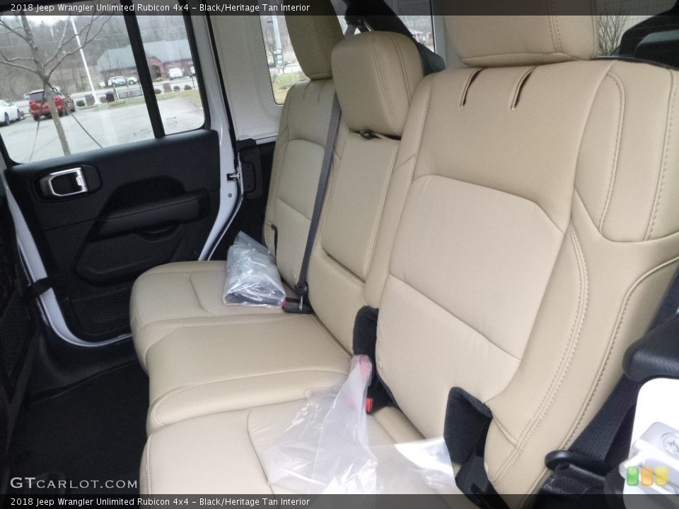 Black/Heritage Tan Interior Rear Seat for the 2018 Jeep Wrangler Unlimited Rubicon 4x4 #126524342