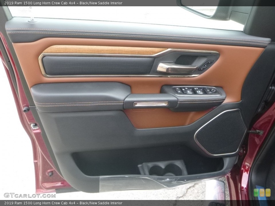 Black/New Saddle Interior Door Panel for the 2019 Ram 1500 Long Horn Crew Cab 4x4 #126525662