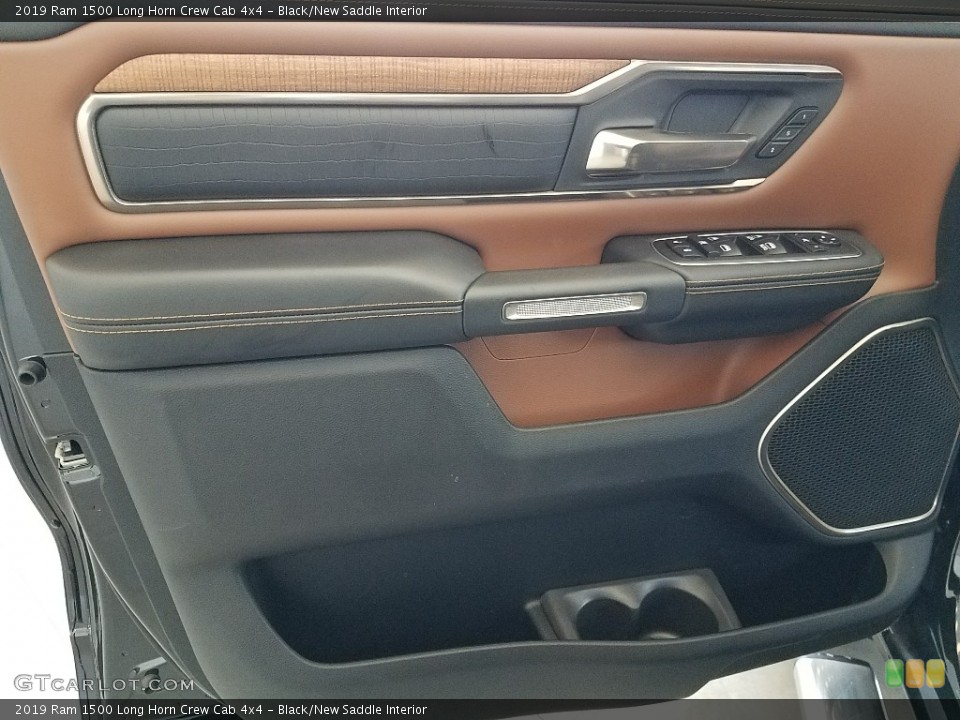 Black/New Saddle Interior Door Panel for the 2019 Ram 1500 Long Horn Crew Cab 4x4 #126528578