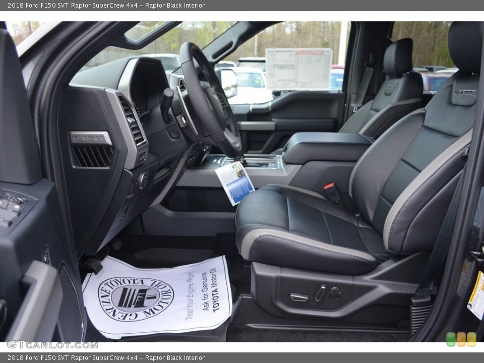 Raptor Black Interior Front Seat for the 2018 Ford F150 SVT Raptor SuperCrew 4x4 #126537734