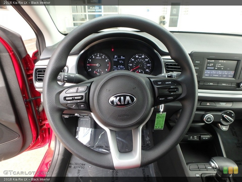 Black Interior Steering Wheel for the 2018 Kia Rio LX #126539369