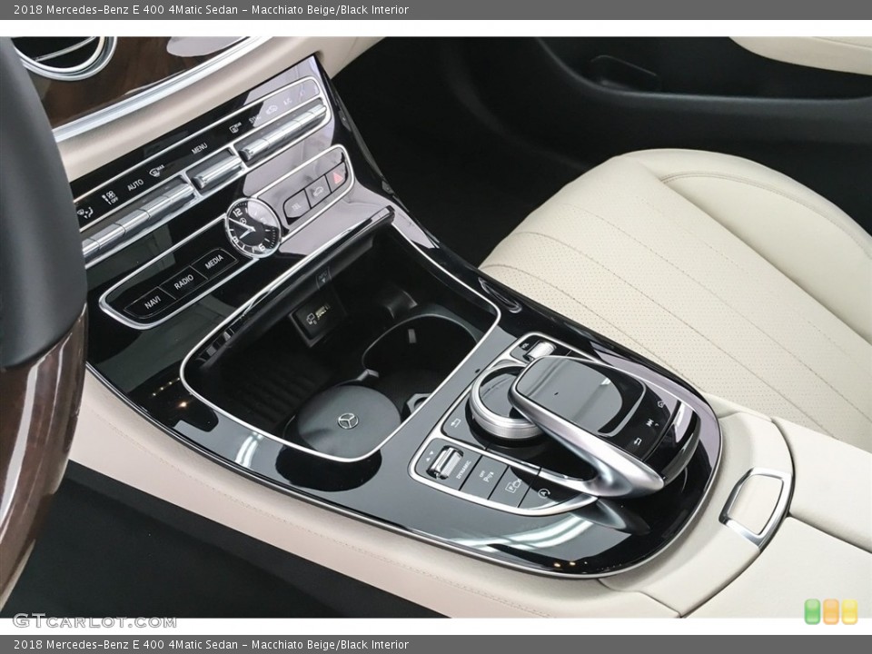 Macchiato Beige/Black Interior Controls for the 2018 Mercedes-Benz E 400 4Matic Sedan #126542897