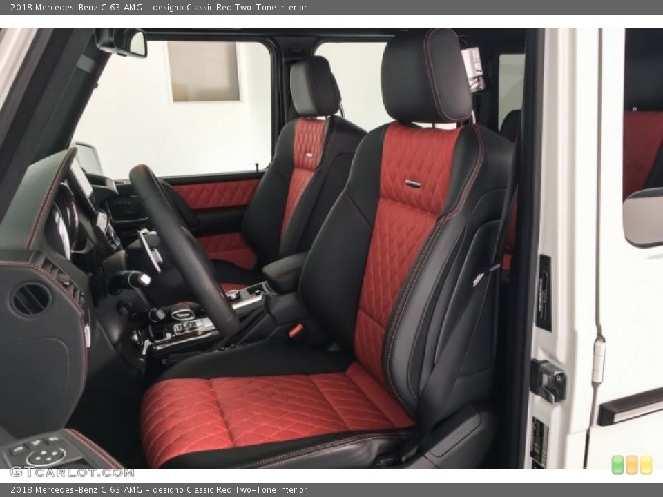 designo Classic Red Two-Tone Interior Front Seat for the 2018 Mercedes-Benz G 63 AMG #126565547