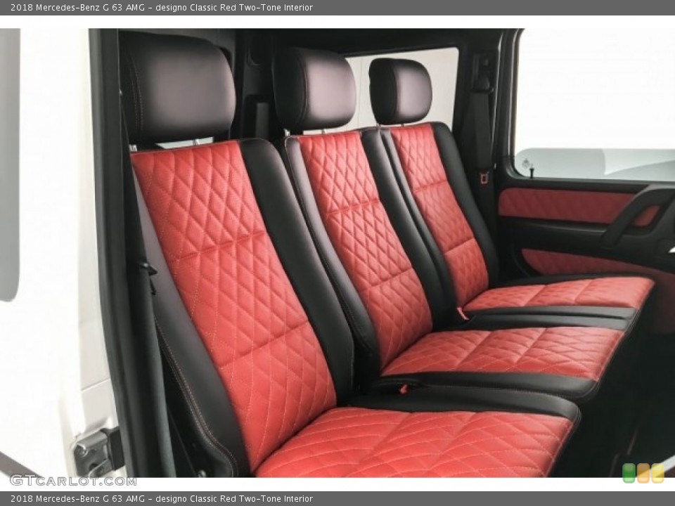 designo Classic Red Two-Tone Interior Rear Seat for the 2018 Mercedes-Benz G 63 AMG #126565571