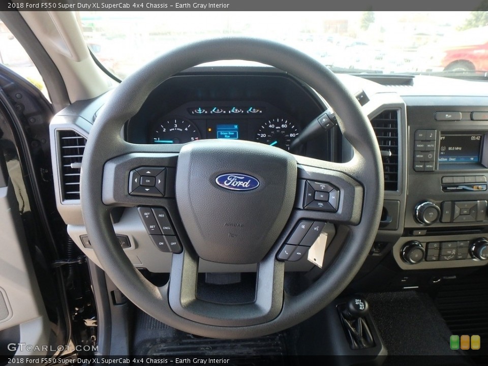 Earth Gray Interior Steering Wheel for the 2018 Ford F550 Super Duty XL SuperCab 4x4 Chassis #126565716