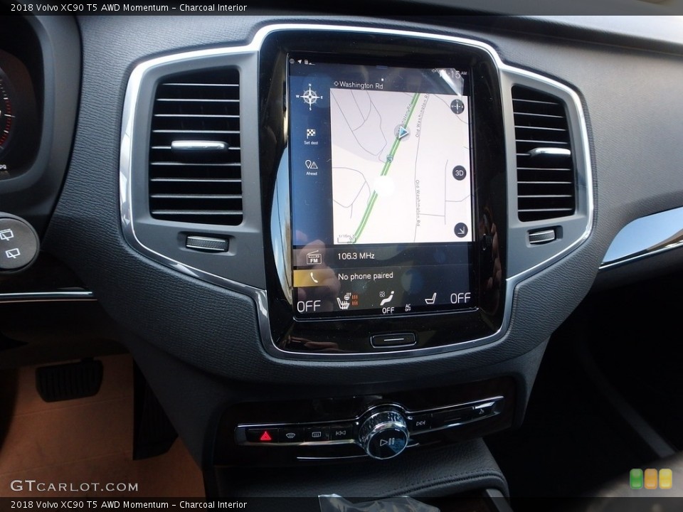Charcoal Interior Navigation for the 2018 Volvo XC90 T5 AWD Momentum #126575960
