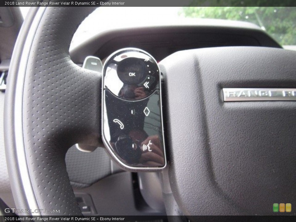 Ebony Interior Steering Wheel for the 2018 Land Rover Range Rover Velar R Dynamic SE #126576581