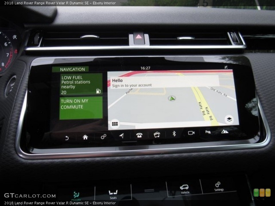 Ebony Interior Navigation for the 2018 Land Rover Range Rover Velar R Dynamic SE #126576638