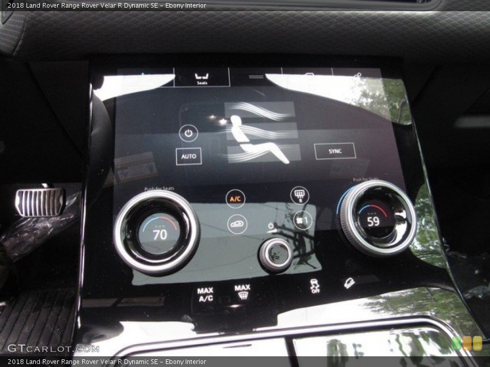 Ebony Interior Controls for the 2018 Land Rover Range Rover Velar R Dynamic SE #126576665