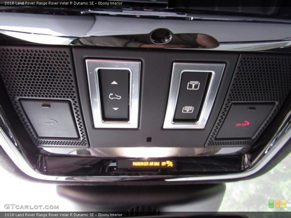 Ebony Interior Controls for the 2018 Land Rover Range Rover Velar R Dynamic SE #126576704
