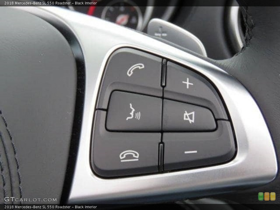 Black Interior Steering Wheel for the 2018 Mercedes-Benz SL 550 Roadster #126582017