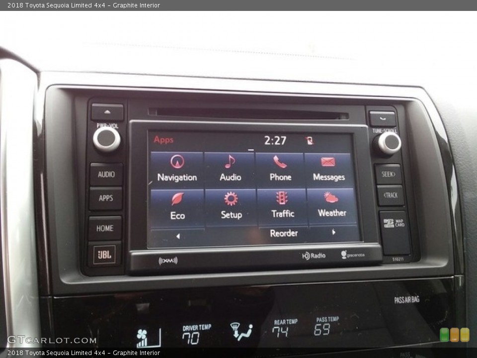 Graphite Interior Controls for the 2018 Toyota Sequoia Limited 4x4 #126593162