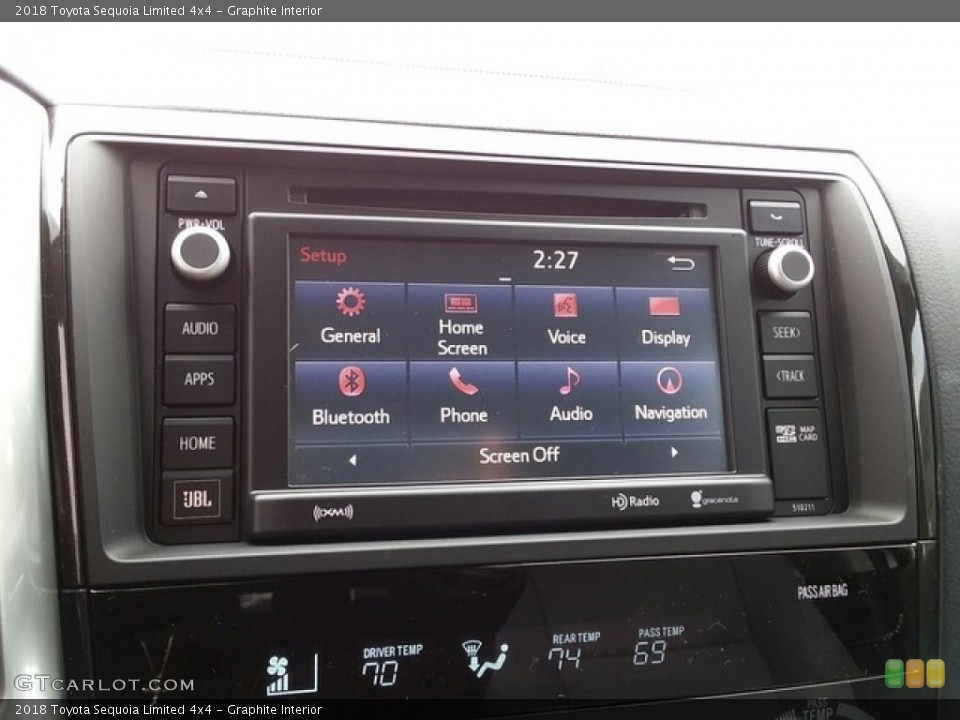 Graphite Interior Controls for the 2018 Toyota Sequoia Limited 4x4 #126593210