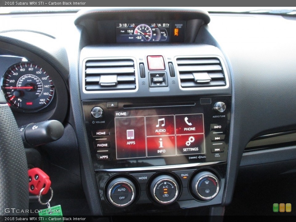 Carbon Black Interior Controls for the 2018 Subaru WRX STI #126595247
