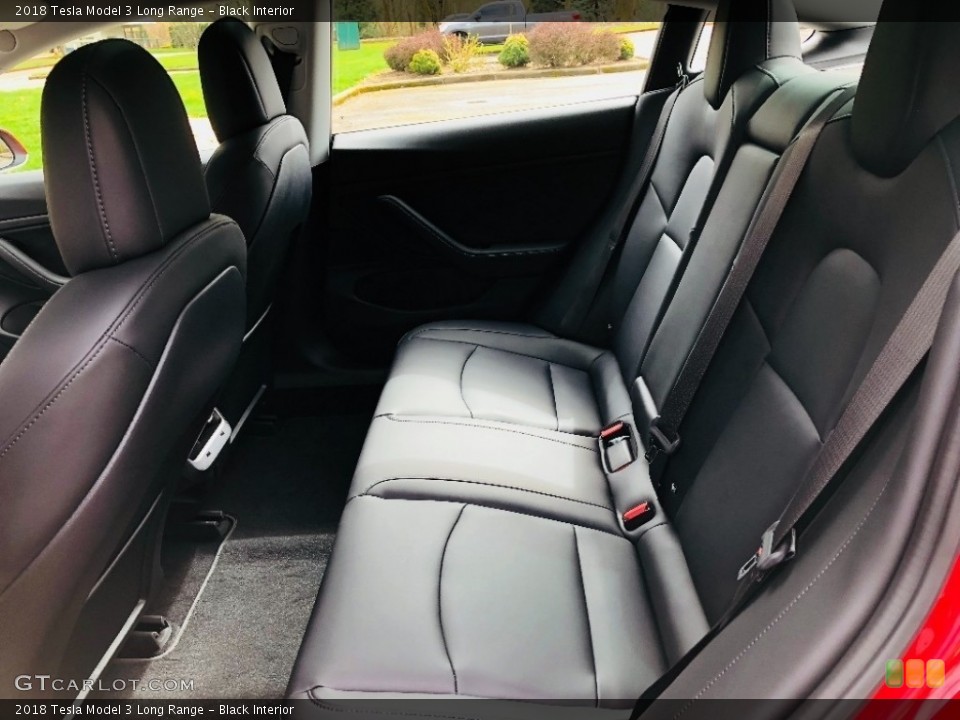 Black Interior Rear Seat for the 2018 Tesla Model 3 Long Range #126599186