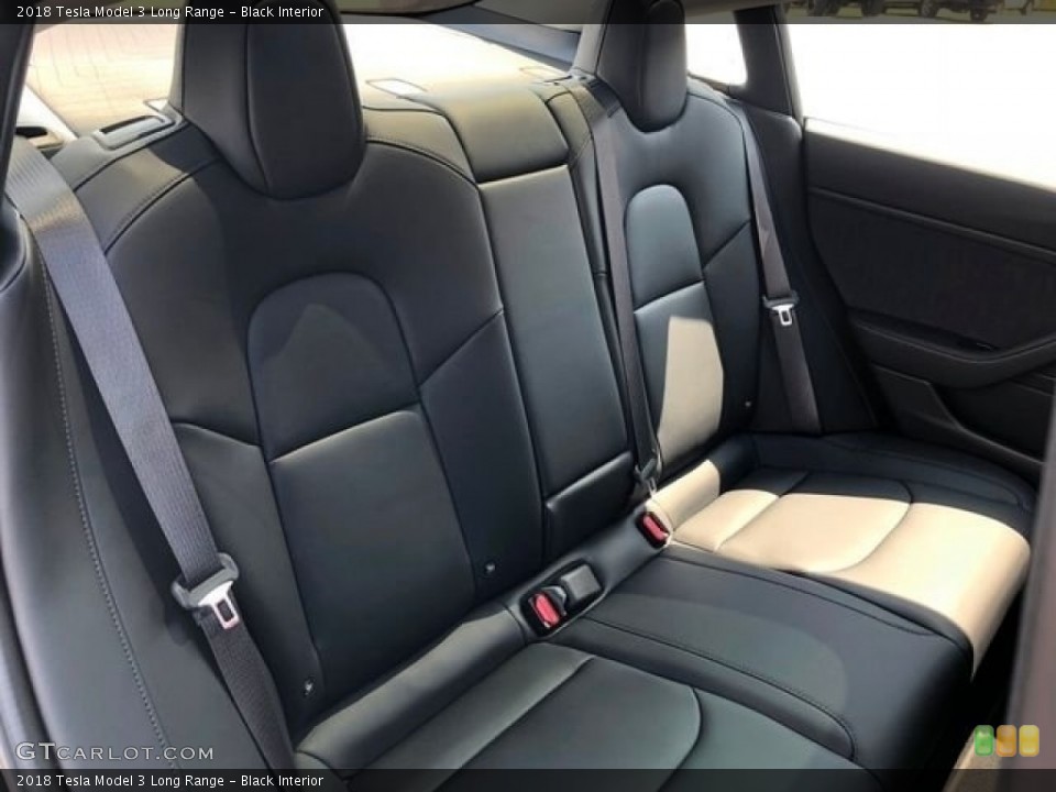 Black Interior Rear Seat for the 2018 Tesla Model 3 Long Range #126599456