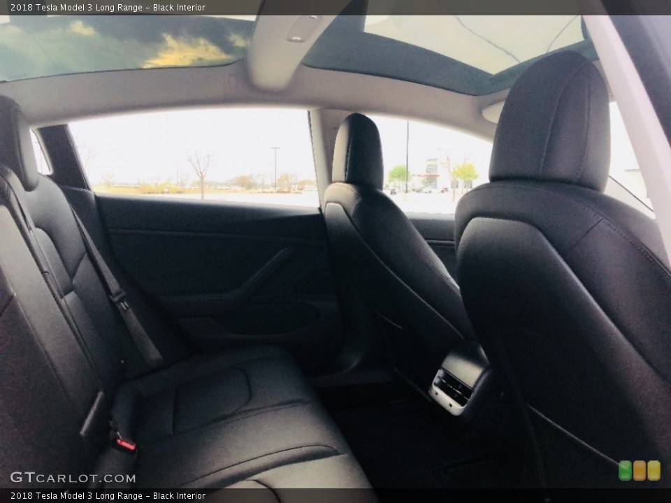 Black Interior Rear Seat for the 2018 Tesla Model 3 Long Range #126599480