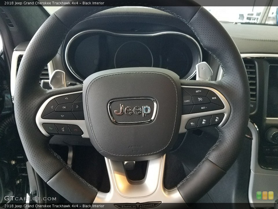 Black Interior Steering Wheel for the 2018 Jeep Grand Cherokee Trackhawk 4x4 #126601043