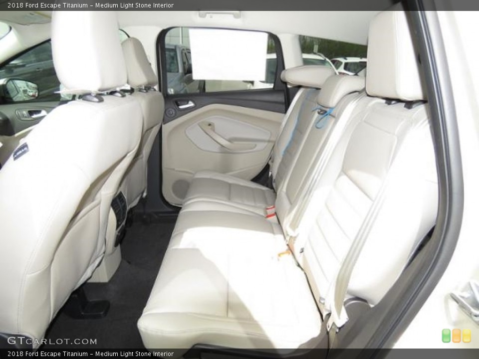 Medium Light Stone Interior Rear Seat for the 2018 Ford Escape Titanium #126602726