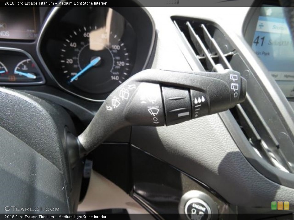 Medium Light Stone Interior Controls for the 2018 Ford Escape Titanium #126602899