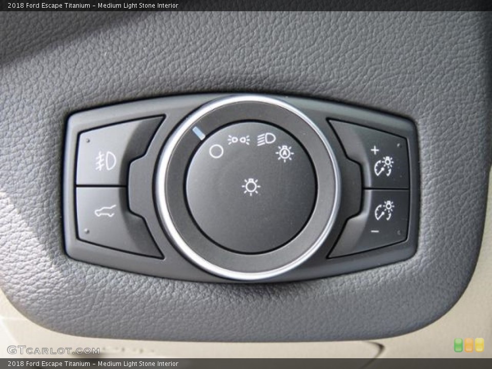 Medium Light Stone Interior Controls for the 2018 Ford Escape Titanium #126603041