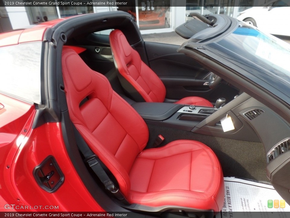 Adrenaline Red Interior Front Seat for the 2019 Chevrolet Corvette Grand Sport Coupe #126615090
