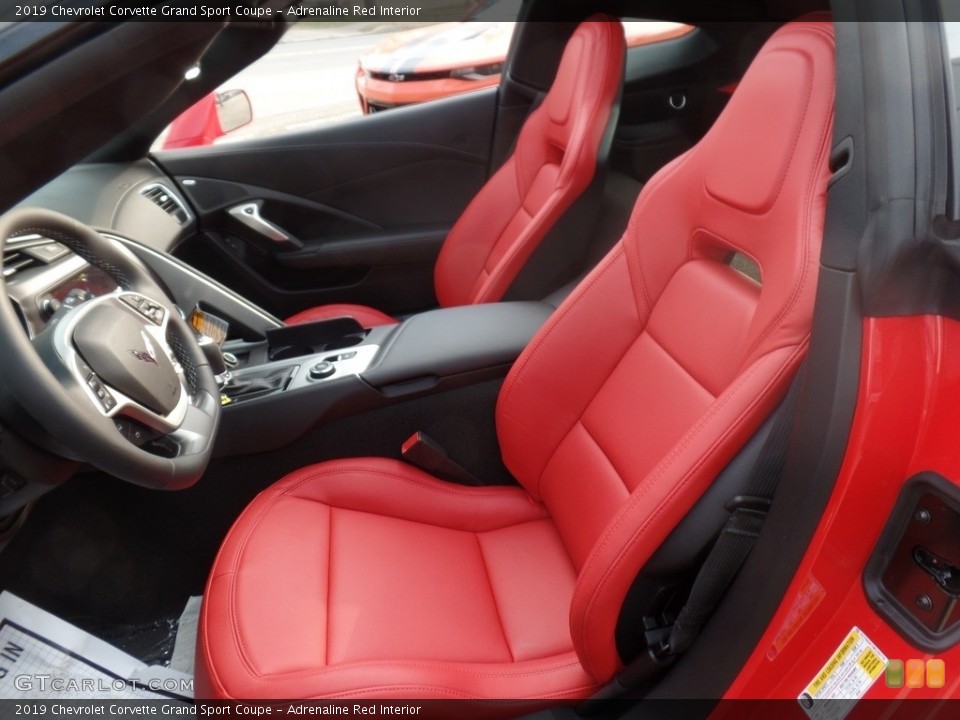Adrenaline Red Interior Front Seat for the 2019 Chevrolet Corvette Grand Sport Coupe #126615144