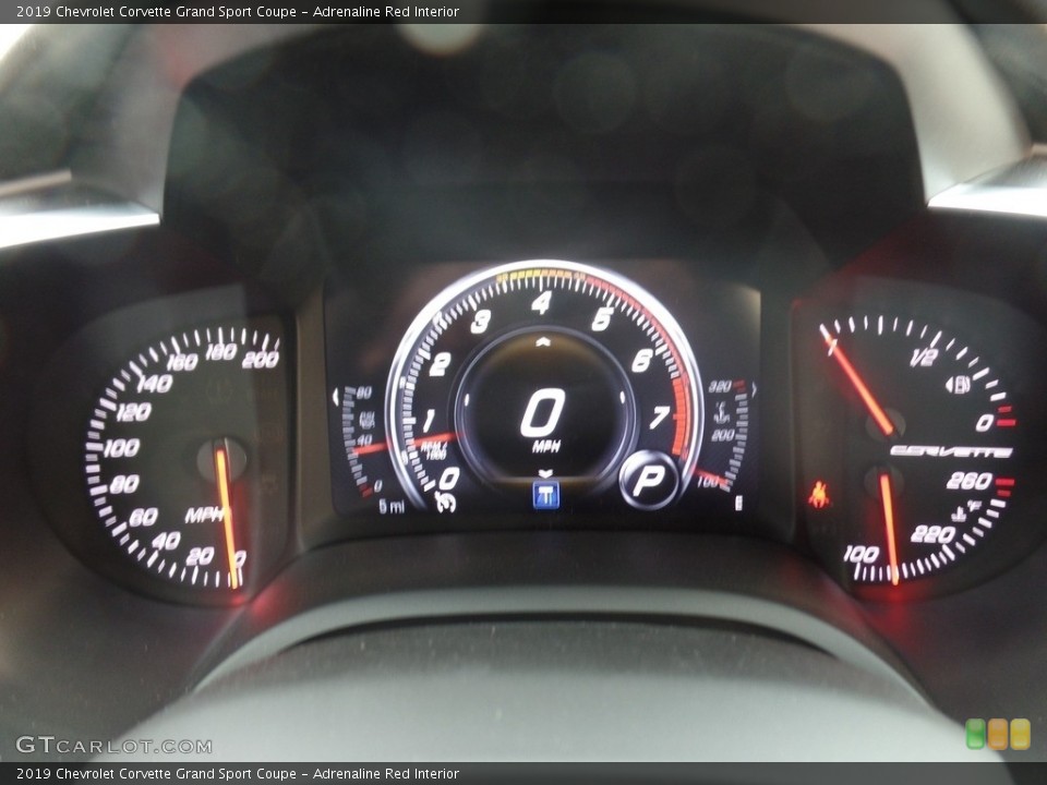 Adrenaline Red Interior Gauges for the 2019 Chevrolet Corvette Grand Sport Coupe #126615537