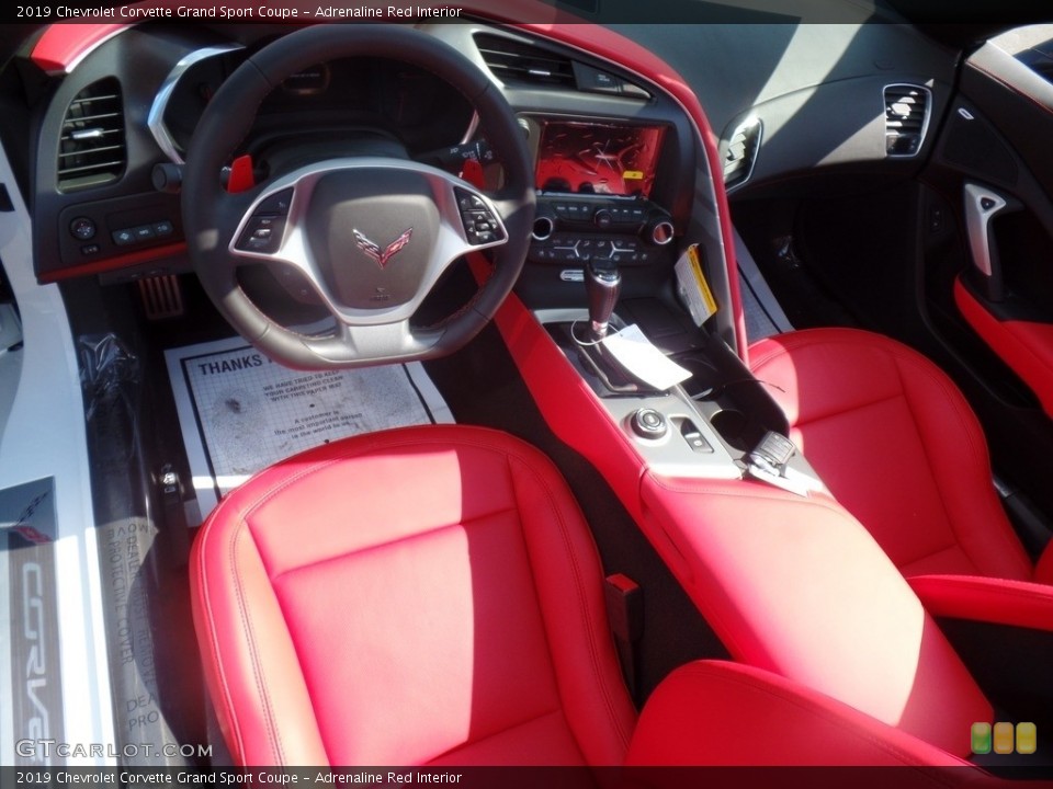 Adrenaline Red Interior Front Seat for the 2019 Chevrolet Corvette Grand Sport Coupe #126616575
