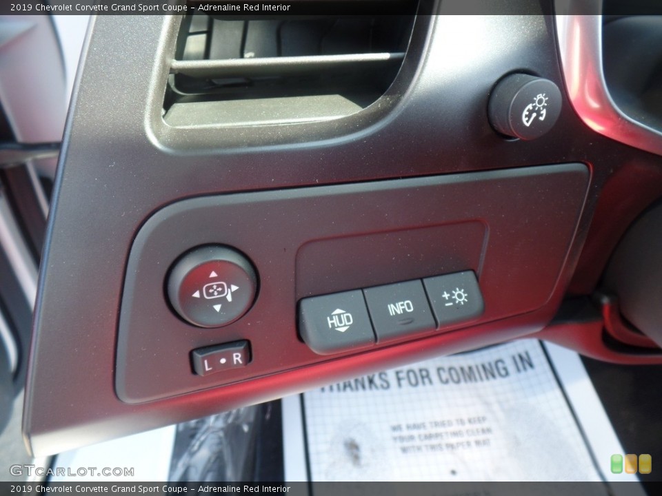 Adrenaline Red Interior Controls for the 2019 Chevrolet Corvette Grand Sport Coupe #126616743