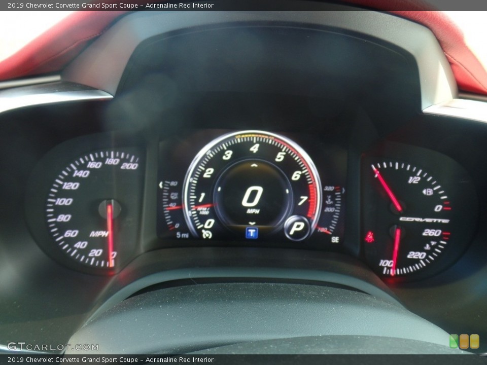 Adrenaline Red Interior Gauges for the 2019 Chevrolet Corvette Grand Sport Coupe #126616797