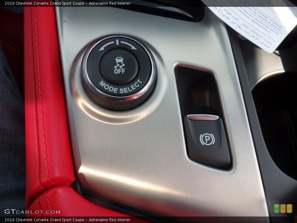 Adrenaline Red Interior Controls for the 2019 Chevrolet Corvette Grand Sport Coupe #126617082