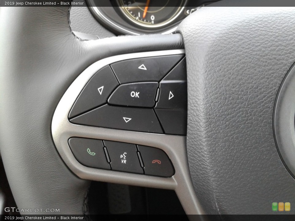 Black Interior Controls for the 2019 Jeep Cherokee Limited #126619899